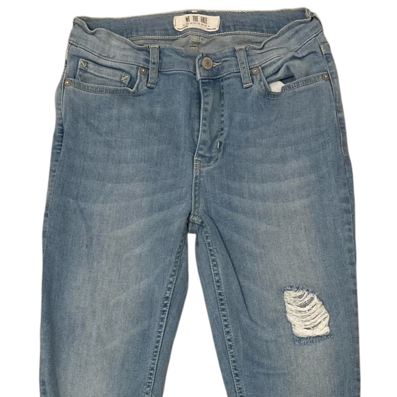 Free People We The Free Blue Ankle Cropped Fringe Jeans, Light Wash, Women’s 25 - Picture 3 of 10